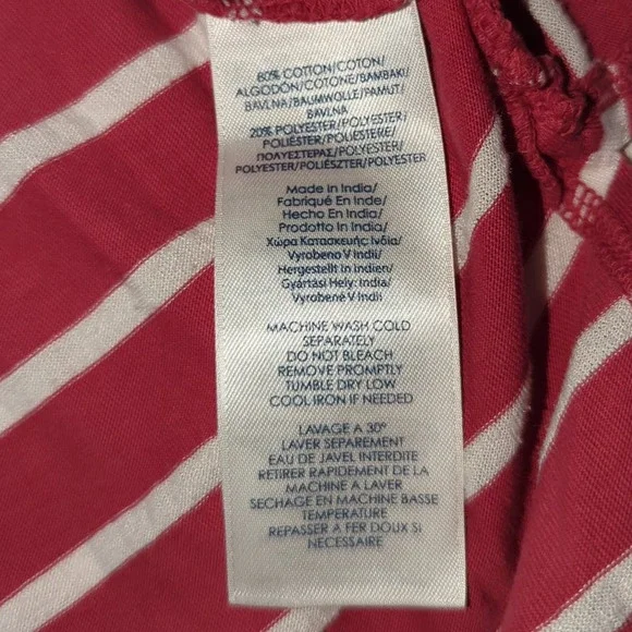 EUC Chaps Pink Red Hoodie Sweater Cotton Blend Womens S - Picture 4 of 4